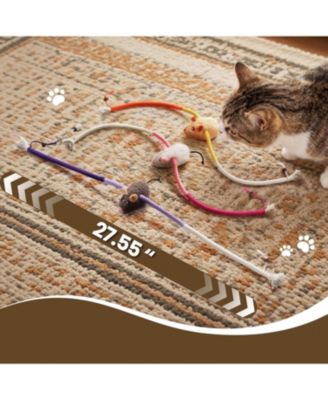 3 Pack Cat Chew Ropes with Cat Herb Filling Rats, Strong Braided Ropes and Gall Fruits, Natural Stimulation for Cats