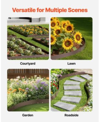 Steel Landscape Edging, 5 Pack, 39 x 4 inches, Rust-Resistant, for Lawn and Garden Use