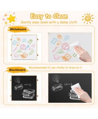 Robot-Shaped Kids Table and Chairs with Reversible Whiteboard for Ages 3