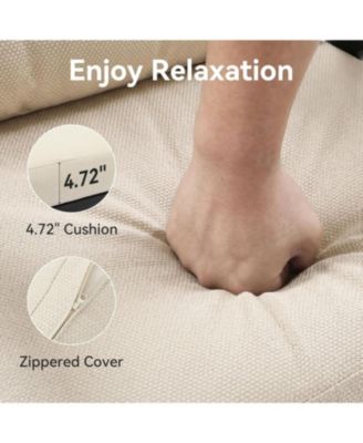 Outdoor Rocking Chair Set, 3PCS Rocking Bistro Set with Thick Cushion, Waterproof Patio Rocking Chairs with Table