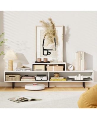 63 in Open Cubby TV Stand with 5-Leg Stability for TVs up to 70