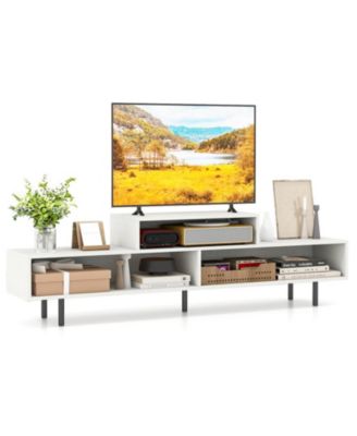 63 in Open Cubby TV Stand with 5-Leg Stability for TVs up to 70