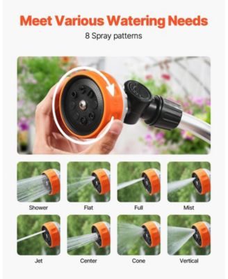 Watering Wand, 36-Inch, 8 Spray Patterns, Heavy Duty Garden Hose Nozzle