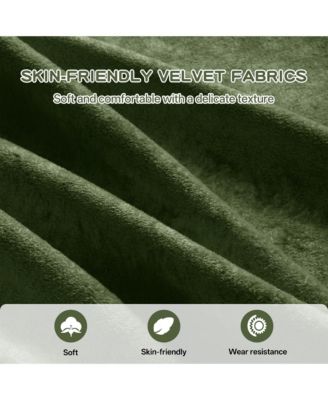 77" Loveseat Sofa, Velvet Upholstered 2-Seater Couch with Button Tufted Back and Floor-Length Tassel Fringe Skirt for Living Room