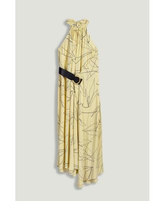 Women's Printed Halter Midi Dress