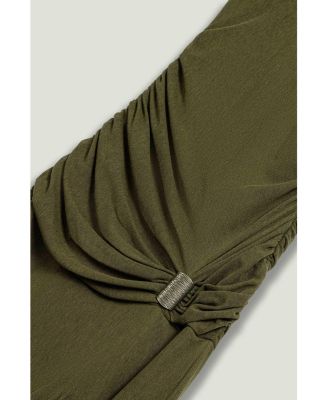 Women's Halter Neck Draped Maxi Dress