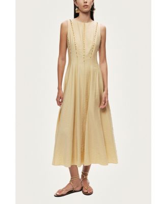 Women's Sleeveless Textured Midi Dress