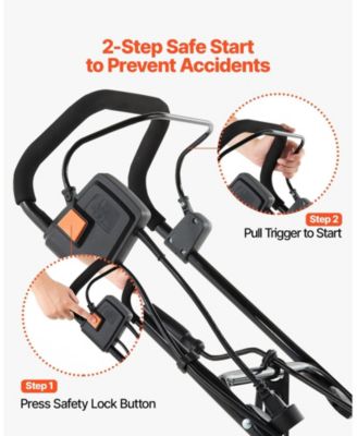 Electric Snow Blower, 20 inch, 15A Corded Snow Thrower with LED Headlights