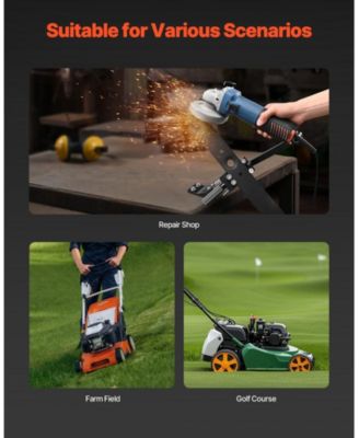 Lawn Mower Blade Sharpener, Adjustable 15degree(s)-45degree(s), with 4 Adapter Pins