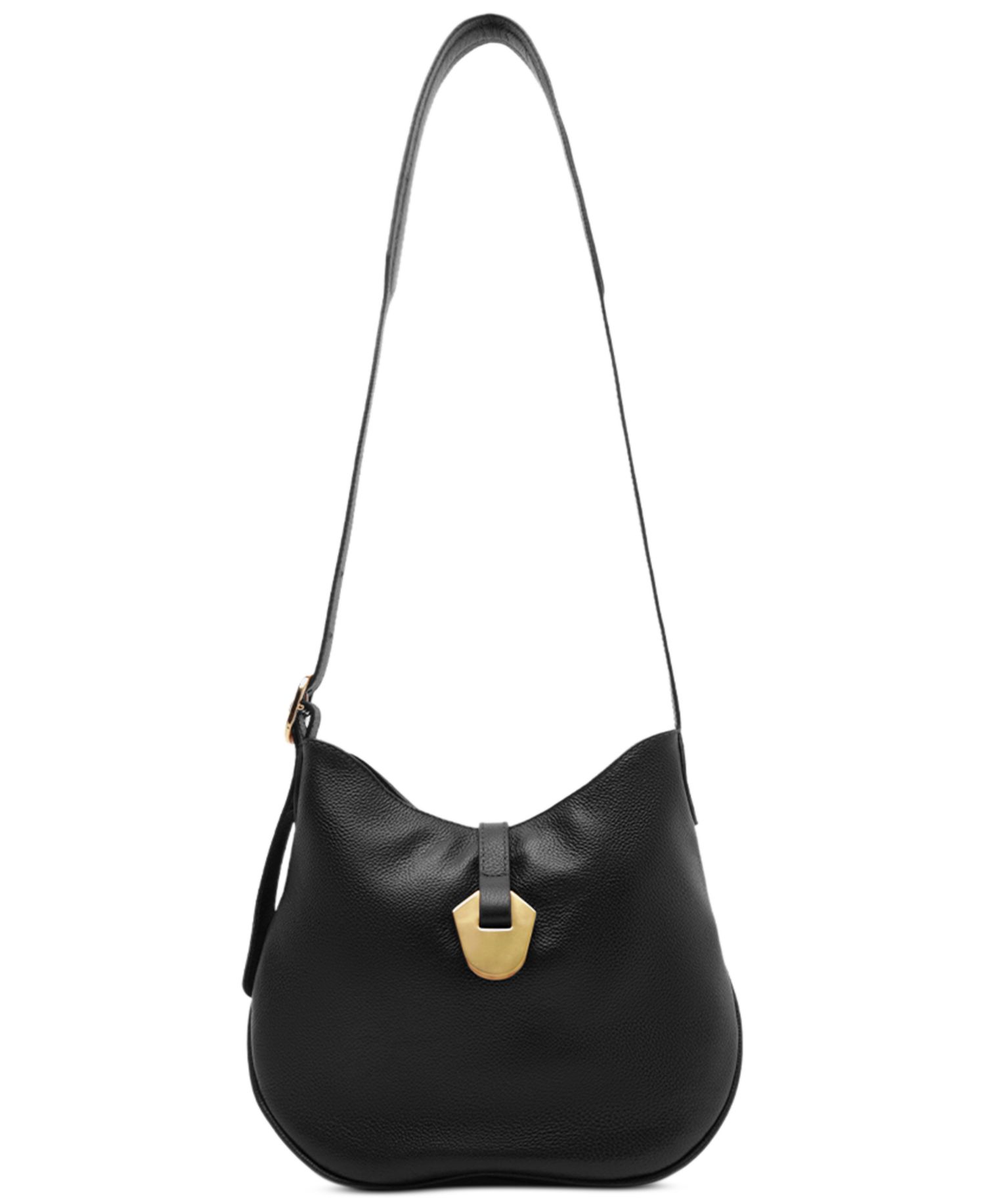 Sabrina Small Leather Snap Button Crossbody Handbag
