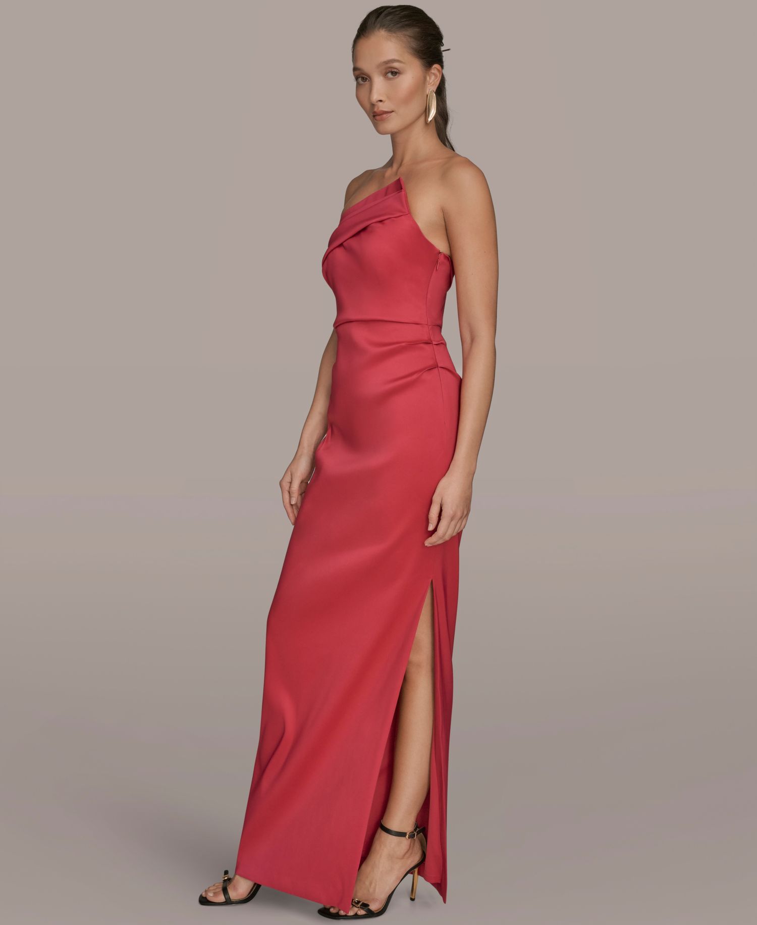 Women's Ruched Strapless Gown