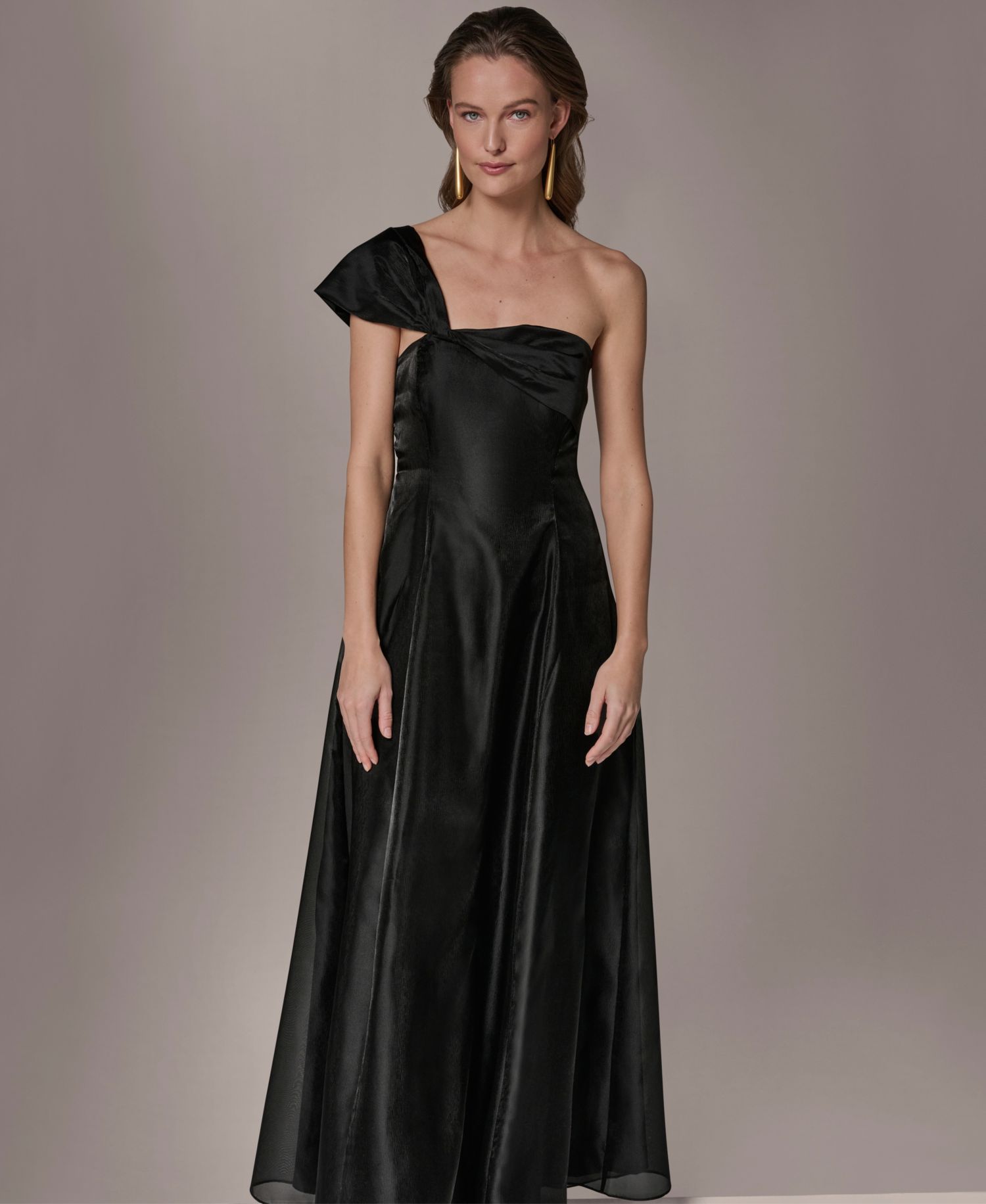 Women's Asymmetric-Neck One-Shoulder Gown