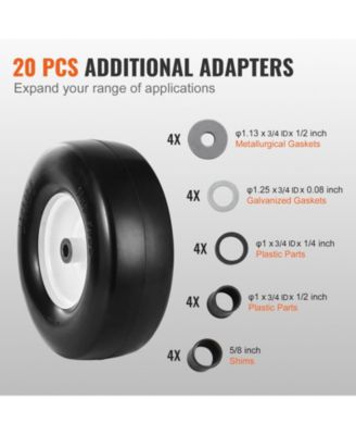 Lawn Mower Tires with Rim, 13x5-6", Tubeless, 2-Pack, Flat-Free PU Tires