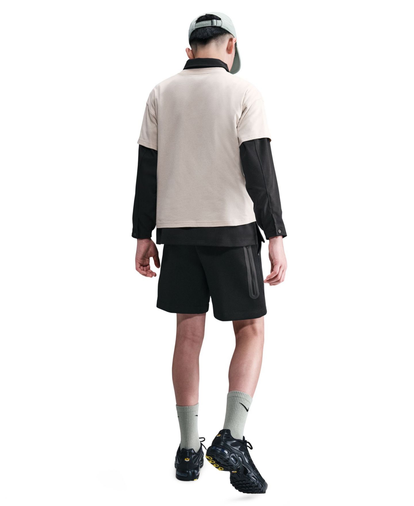 Детские шорты Nike Sportswear Tech Fleece флисовые, цвет: Чёрный — фото 4