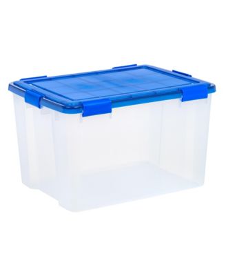 USA 3Pack 74qt WEATHERPRO Airtight Plastic Storage Bin with Lid and Seal and Secure Latching Buckles