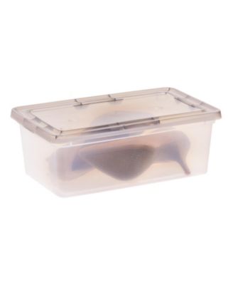 USA 6 Quart Snap Top Plastic Storage Box, 10 Pack