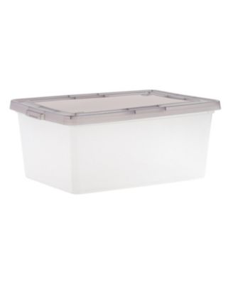 USA 8 Pack 17 Quart Clear Plastic Storage Box with Snap Lid