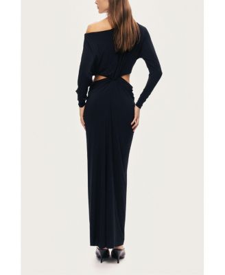 Women's One-Shoulder Cut-Out Maxi Dress