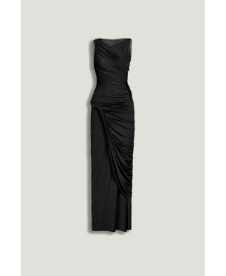 Women's Draped Sleeveless Maxi Dress