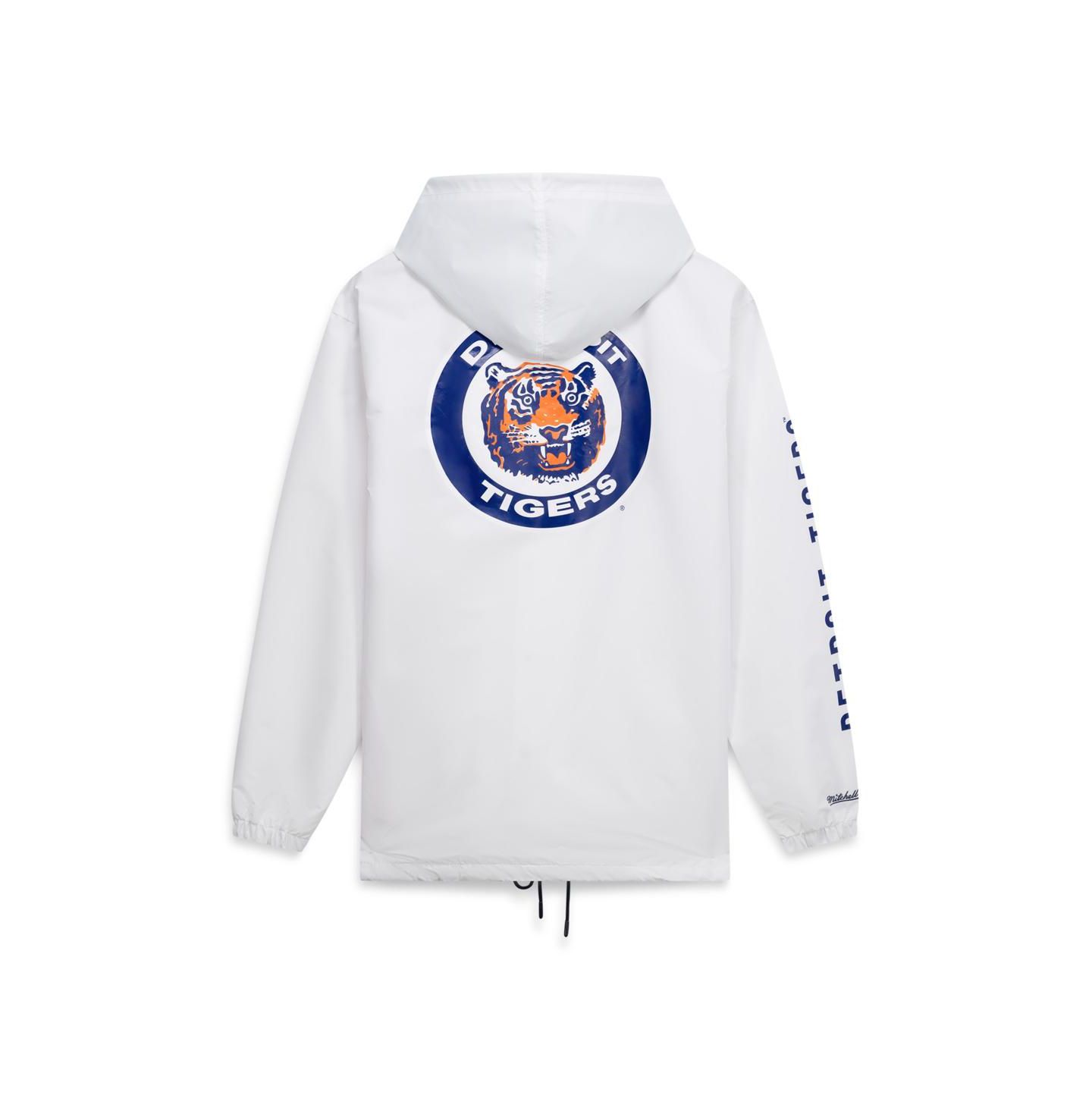 Мужская куртка Mitchell & Ness Mitchell Ness White Detroit Tigers Big & Tall Full-Snap Hooded — фото 4