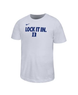 Big Boys and Girls White Duke Blue Devils 2026 On-Court Bench Legend Dri-FIT T-Shirt