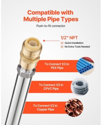 Anti-Siphon Frost-Proof Sillcock, 12" Outdoor Faucet Bib with Backflow Preventer