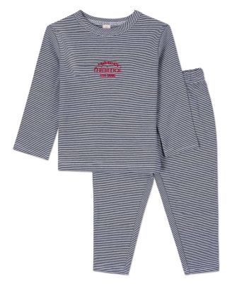 Kids Boys Mini-Stripe Cotton-Rich 2 Piece Lounge Set