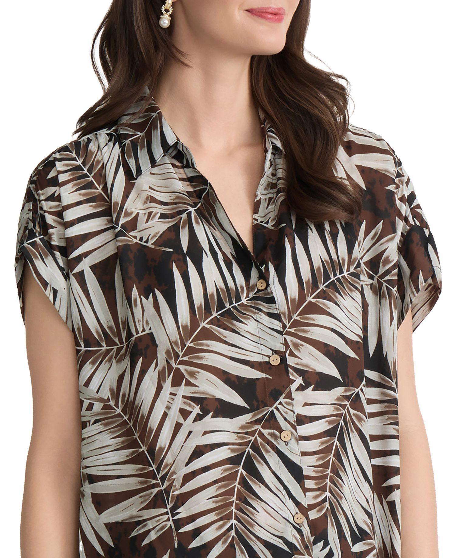 Women's Printed Collared Neck Shirt