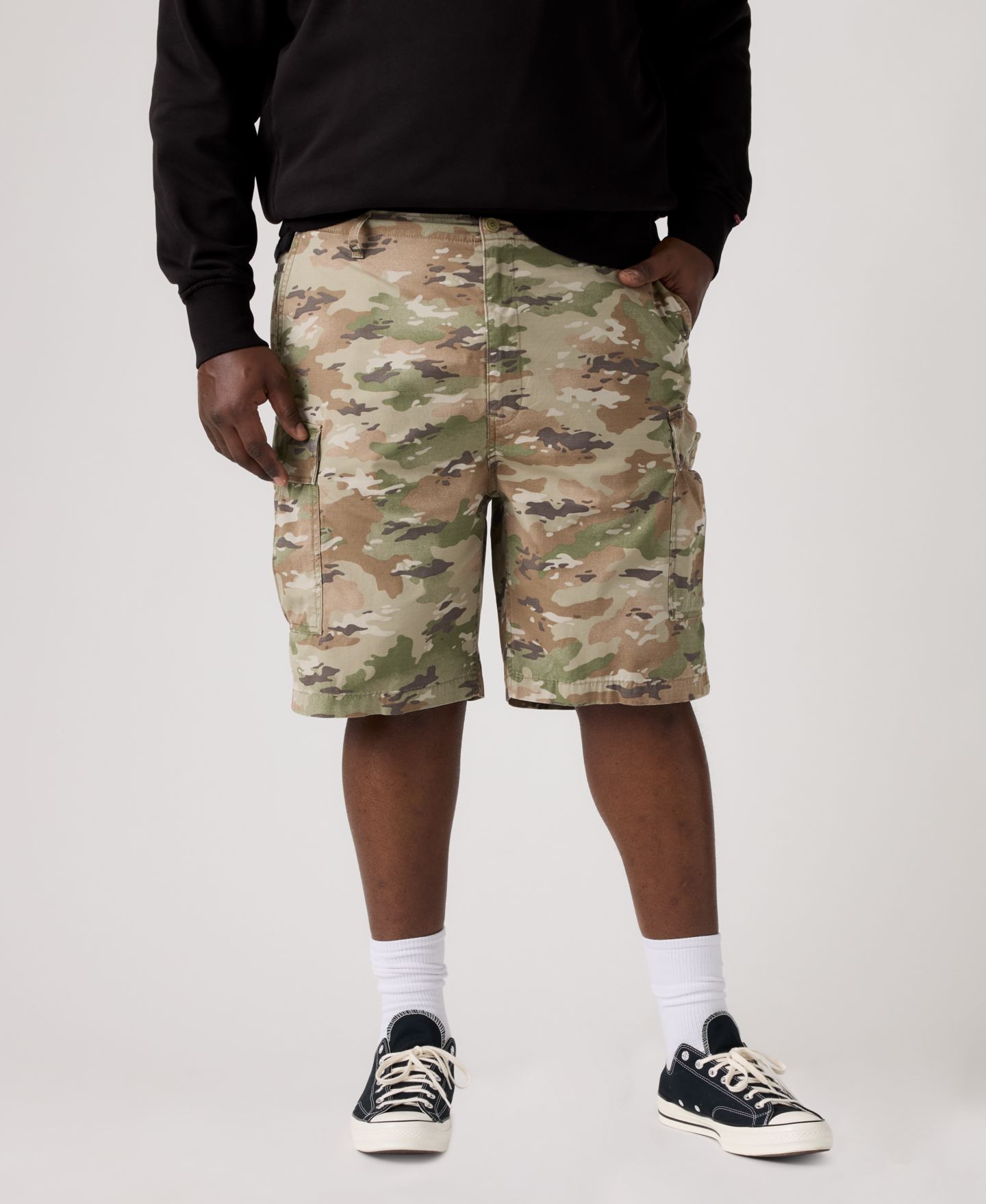 Мужские шорты Levi's Big & Tall Carrier 9" Shorts, цвет: Камуфляжный — фото 1