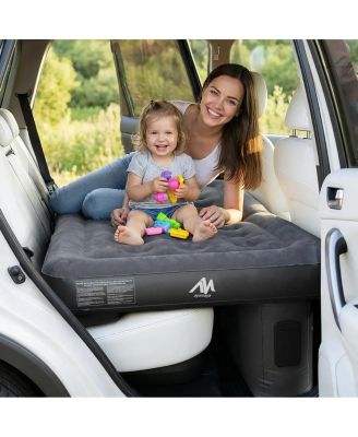 Car Air Mattress for Back Seat with Rechargeable Pump, Comfortable Travel Bed for SUV and Sedan Trips