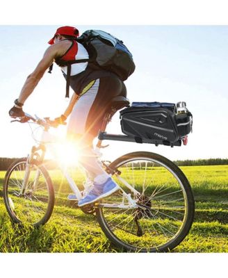 Bike Rear Rack Bag 14L Waterproof Trunk Bag with Shoulder Strap, EVA Cycling Storage Pouch for Commuting, Travel and Outdoor Use