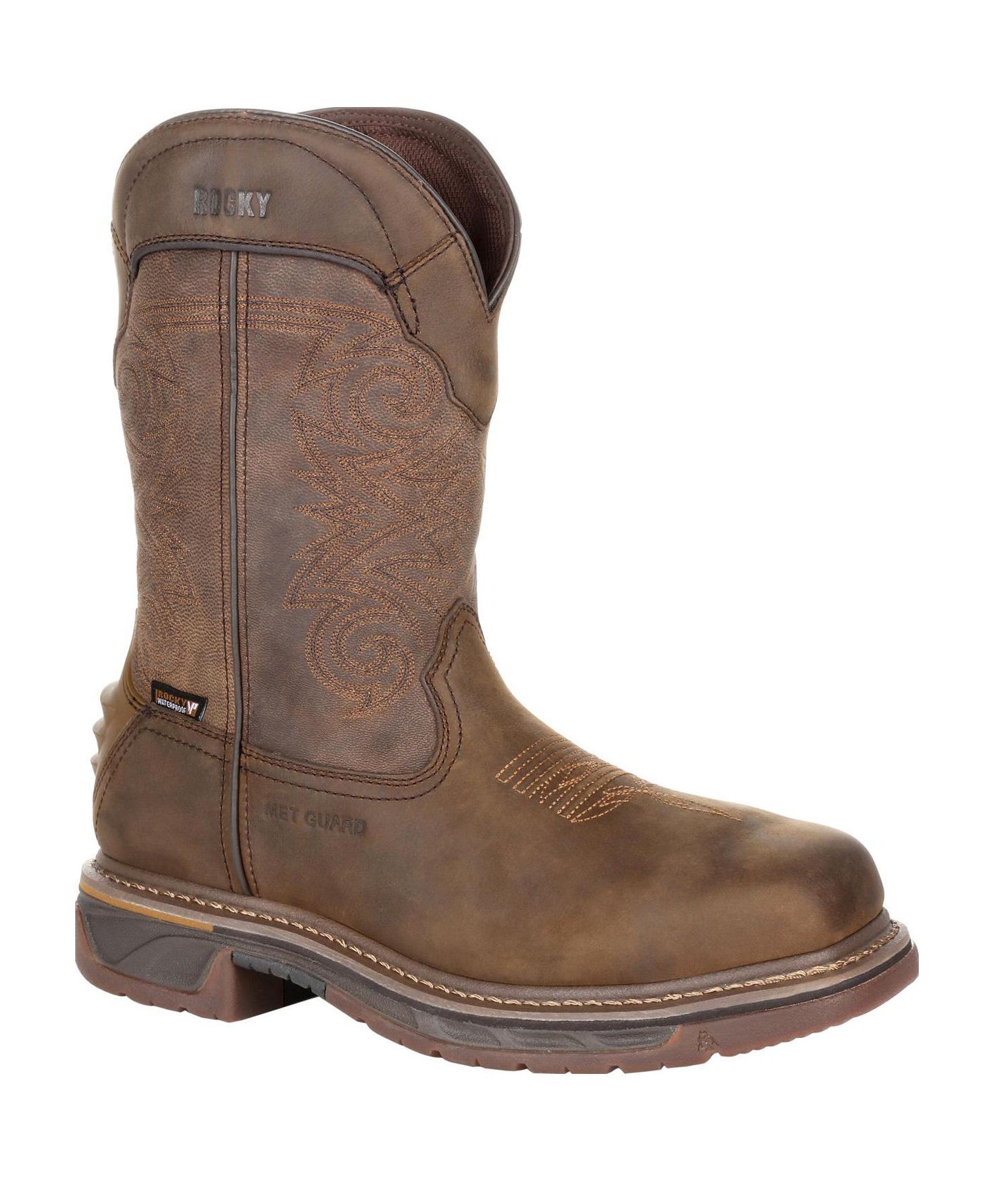 Мужские ботинки ROCKY Iron Skull Composite Toe Internal MET Guard Boot, цвет: Коричневый — фото 1