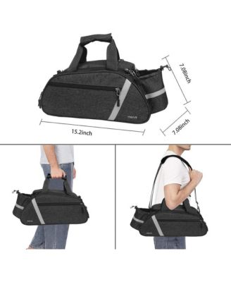 Bike Rack Bag Waterproof Bicycle Trunk Bag Rear Seat Pannier with Shoulder Strap Reflective Cycling Storage for Commuting Travel