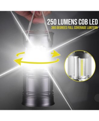 4 Pack LED Camping Lantern Flashlight Light Hurricane Emergency 300 lumens