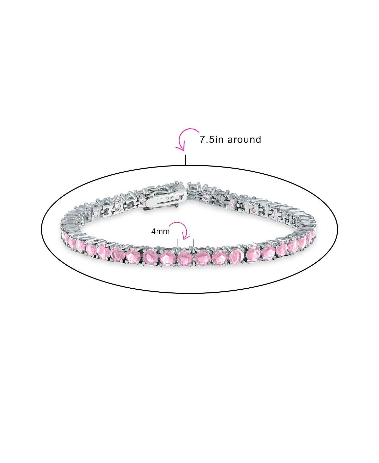 Classic 12CTW Round CZ Basket Set Blue Tennis Bracelet Silver Plated 7.5"
