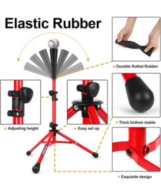  Baseball Softball Practice Net,Pitching Net,Batting Net,with Baseball Tee,Bonus Strike Zone and Bow Frame