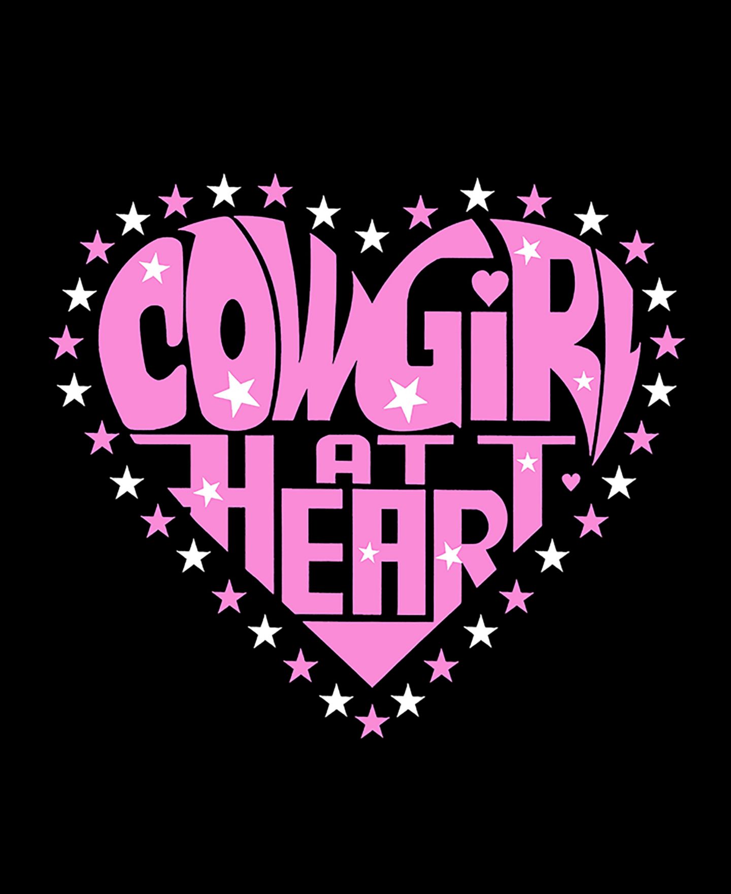Женская футболка LA Pop Art Cowgirl at Heart Word Art Flowy, цвет: Чёрный — фото 3