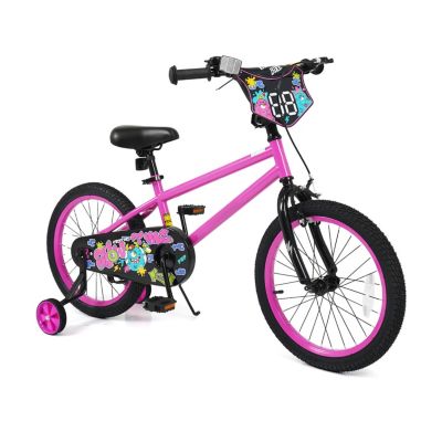 Kids Bicycle with Training Wheels, Fun Street Art Design