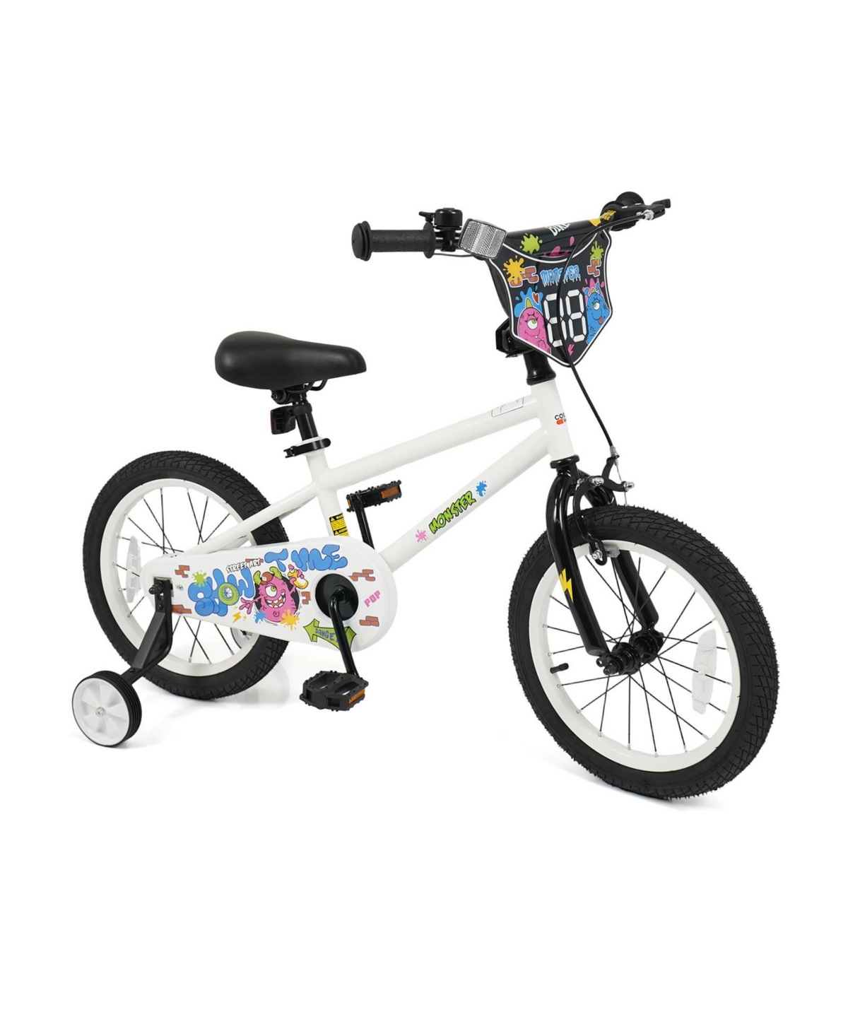 Slickblue Kids Ride On Bike with Training Wheels