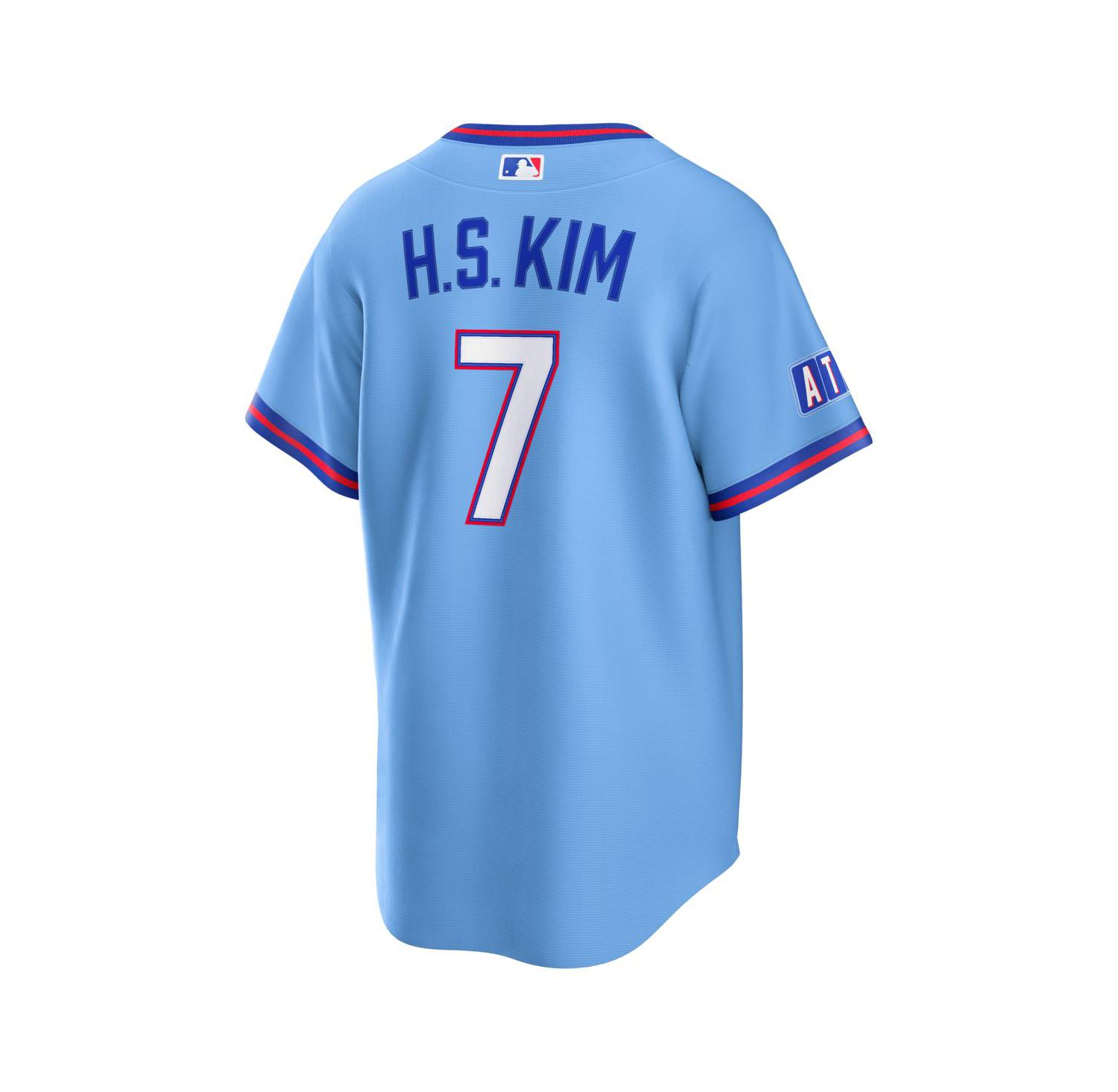 Men's Ha-Seong Kim Powder Blue Atlanta Braves 2026 City Connect Stadium Jersey