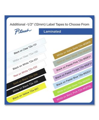 TZE23110PKB 0.5 in. TZe Series Standard Adhesive Laminated Labeling Tape (10/Pack)