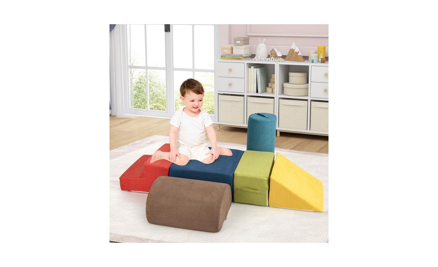 Foam Modular Climbing Blocks, 6-Piece Set