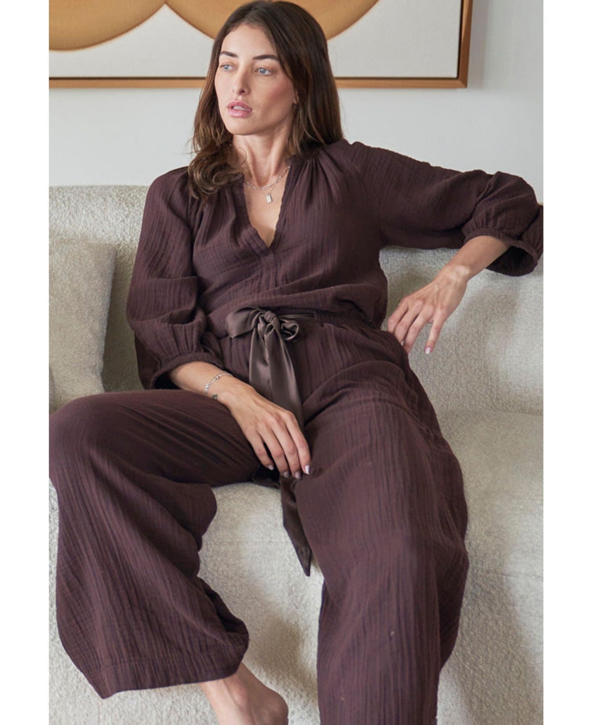 Ocean+Main Women's Gauze Palazzo Pant