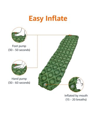 Camping Sleeping Pad Quick-inflate Foot Pump Ultralight Hiking Camping Outdoor Recreation Gear