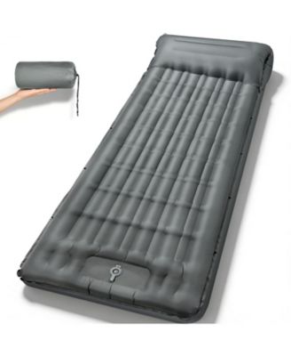 Camping Sleeping Pad Inflatable Mat Built-in Foot Pump Camping Outdoor Recreation Gear
