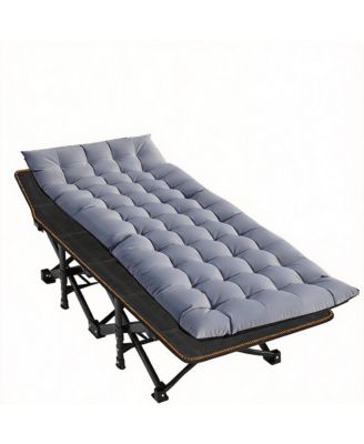 Camping Bed Portable Folding Oxford Heavy-duty With Mat Bag Camping Outdoor Recreation Gear