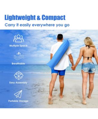 3-4 Person Pop-Up Beach Tent with UPF 50+ Protection and Front Porch