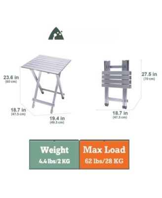 Folding Camping Table Aluminum Portable Picnic Cooking Beach Hiking Travel Fishing BBQ Indoor Outdoor Camp