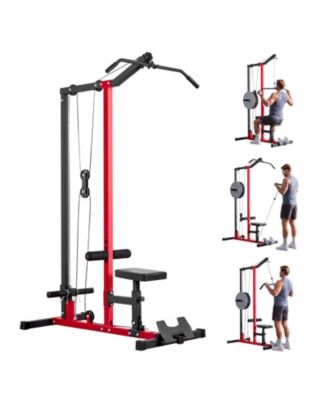 2 in 1 LAT Pulldown and Row Cable Machine, 500 Lb Capacity