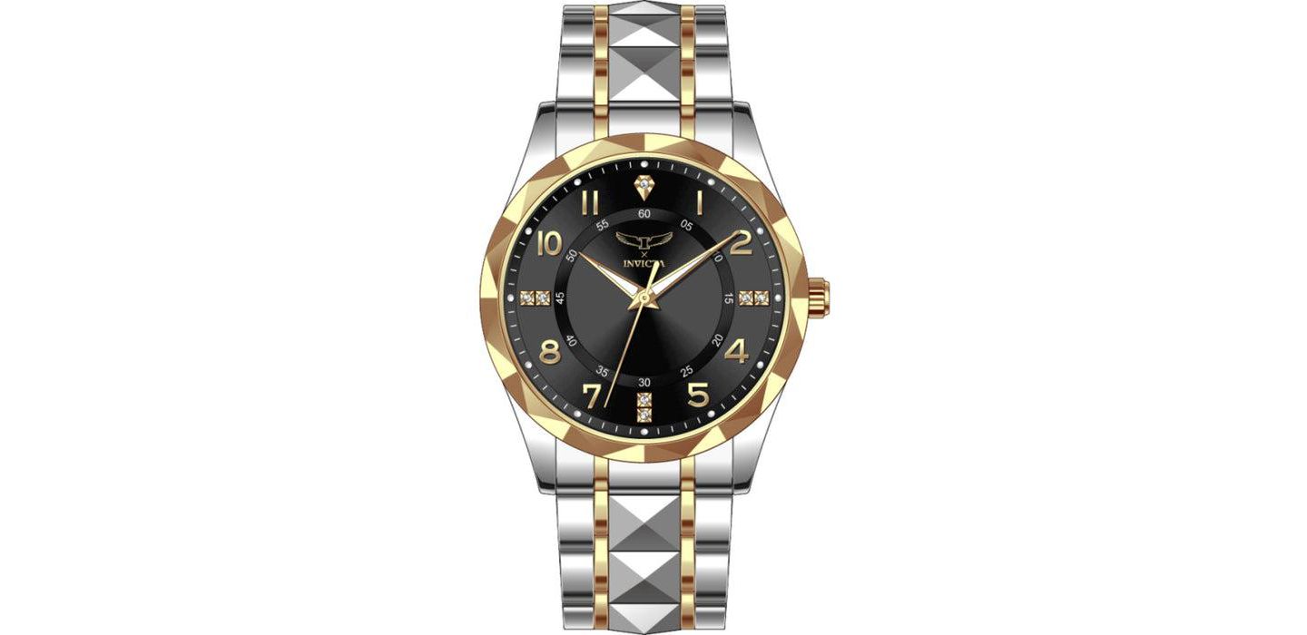 Мужские часы Invicta 69024 Specialty Quartz PC21S Dial, цвет: Золотой / Стальной — фото 2